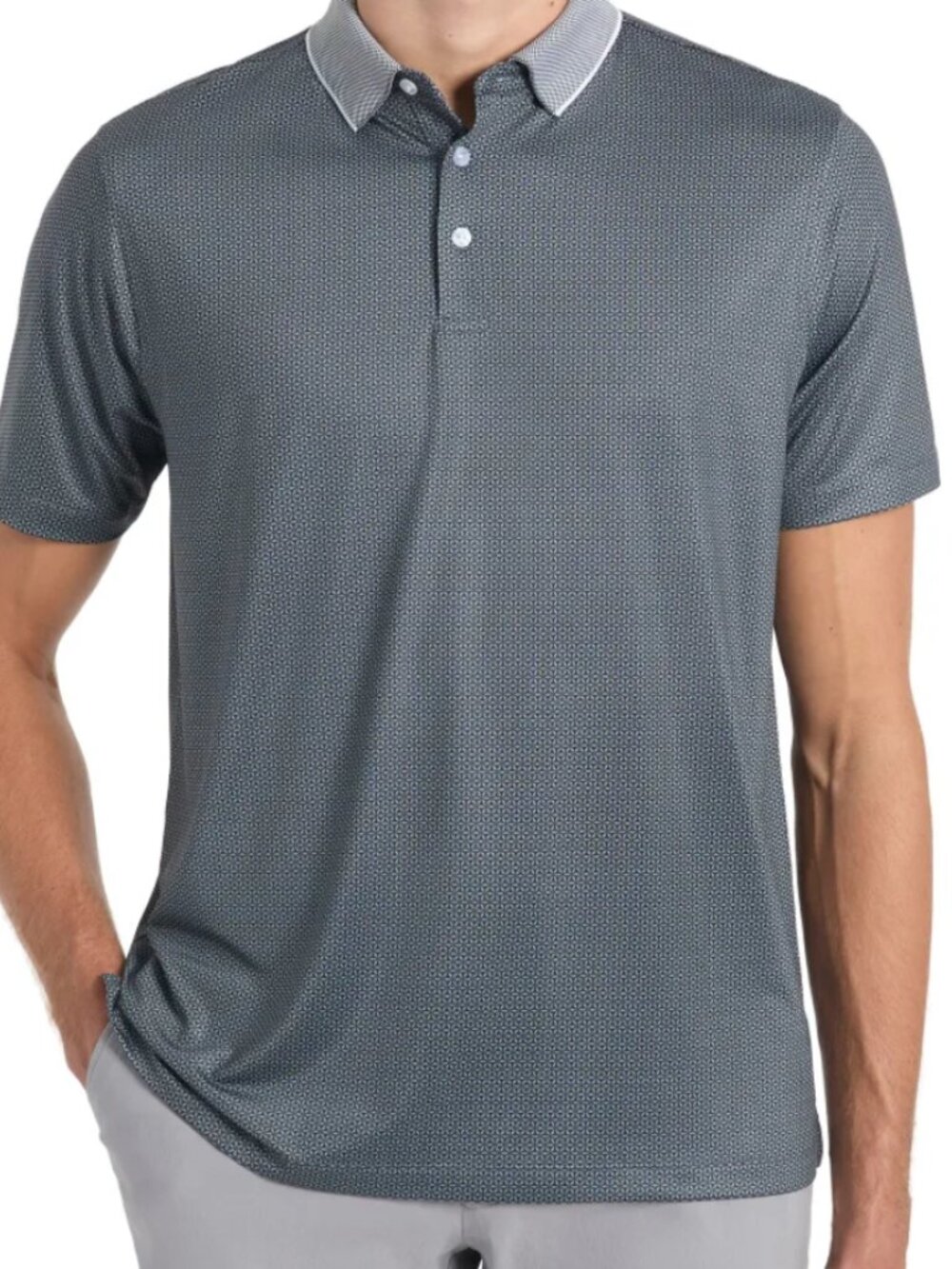 Hickey Freeman Men’s Short Sleeve Polo Shirts, Color Black, Size Medium